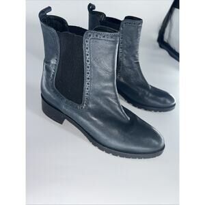 Barbara Barbieri Oakbark Red Leather Pull On Chelsea Ankle Boots Womens US 9